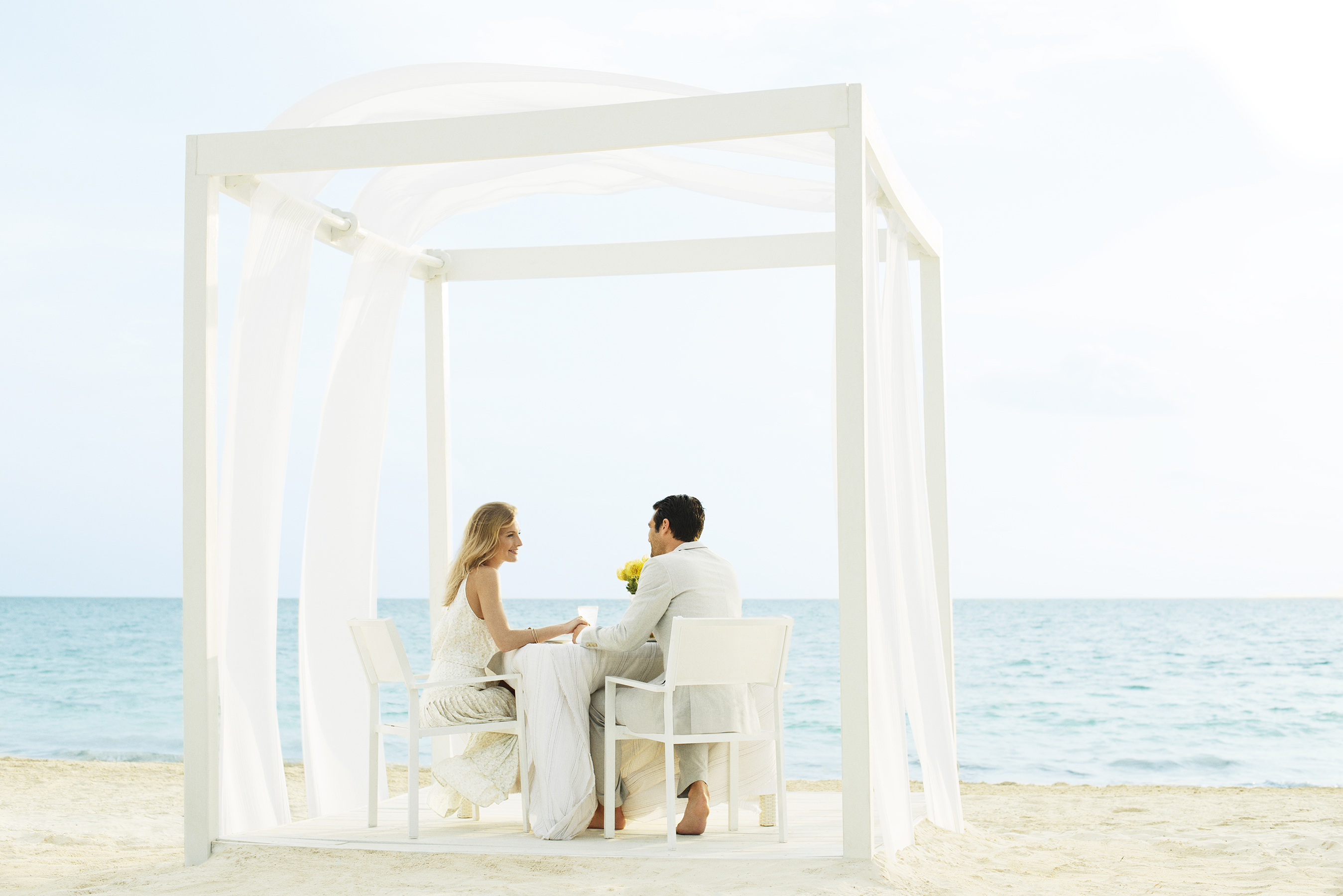 Reserve a private meal on the beach for outdoor exclsuive dining for couples