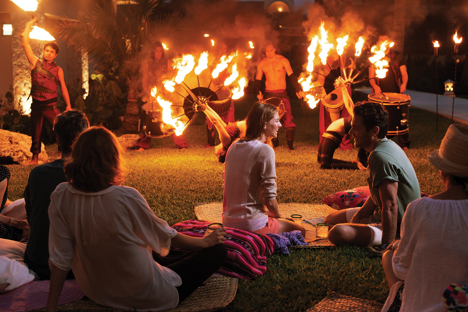 Fire show in Beloved Playa Mujeres