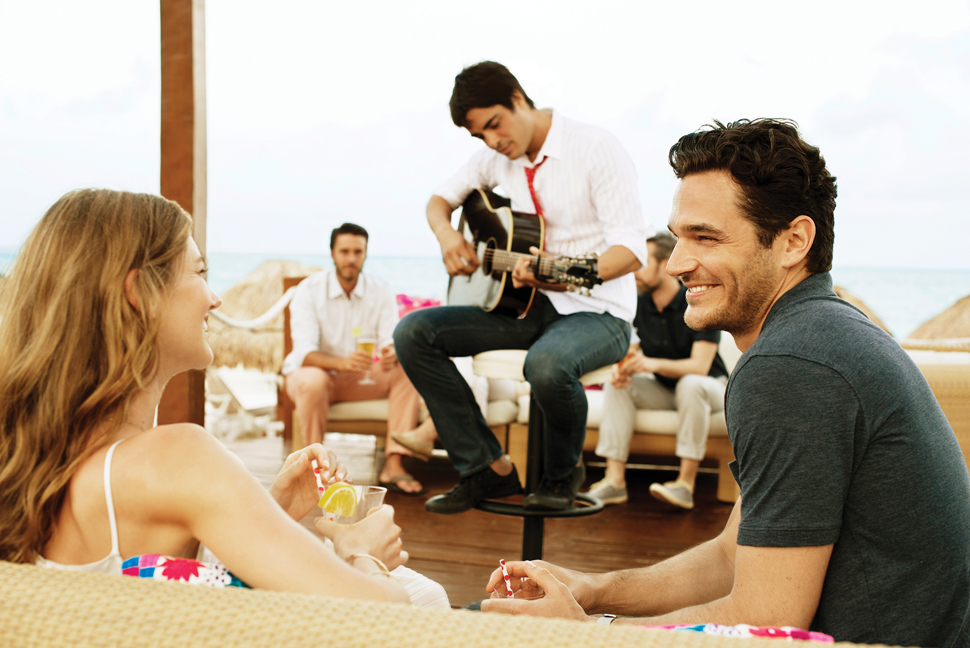 Live music and a romantic ambiance in a Playa Mujeres resort